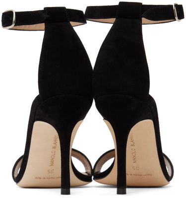 Облекло Manolo Blahnik Manolo Blahnik Chaos Suede Heeled Sandals Черно | 9XX-0740, 1