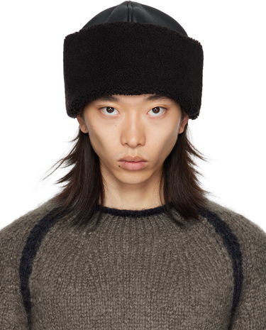 Шапка OUR LEGACY Our Legacy Blizzard Faux-Fur Trapper Hat Черно | A4258BD, 0