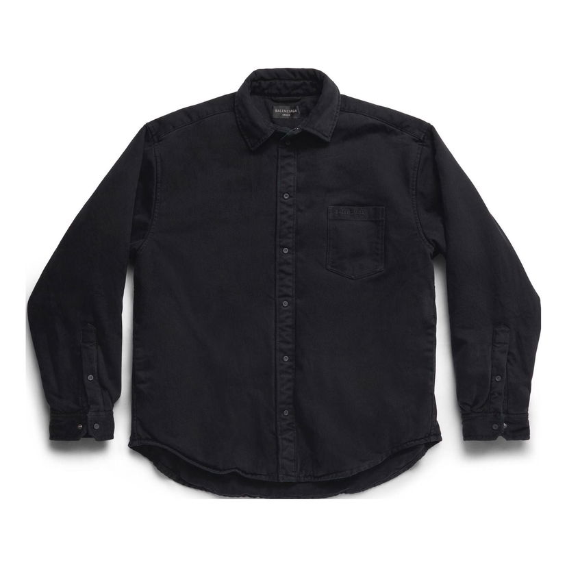 Риза Balenciaga Balenciaga Padded Shirt Large Fit Черно | 719305TNW111700