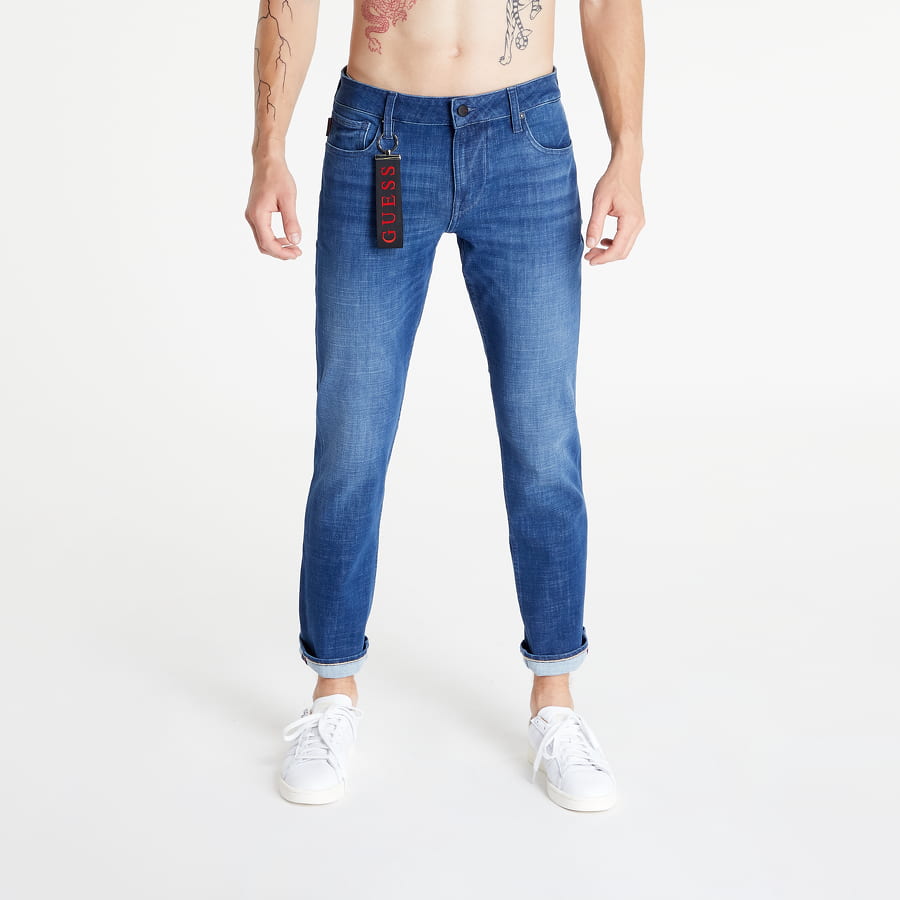 Дънки GUESS Tech Stretch Slim Tapered Jeans Синьо | M2YAS2D4PM1-OFFI, 0