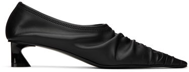 Кецове и обувки Stella McCartney Elsa Ruched Kitten Heels Черно | 810417W1IL0, 0