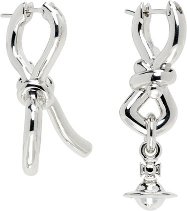Обеци Vivienne Westwood Vivienne Westwood Knotted Silver Drop Earrings Металик | 6202016U-02P019-, 1