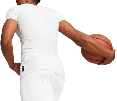 Тениска Puma Hoops Team Short Sleeve Compression Baselayer Бяло | 676631-02, 1