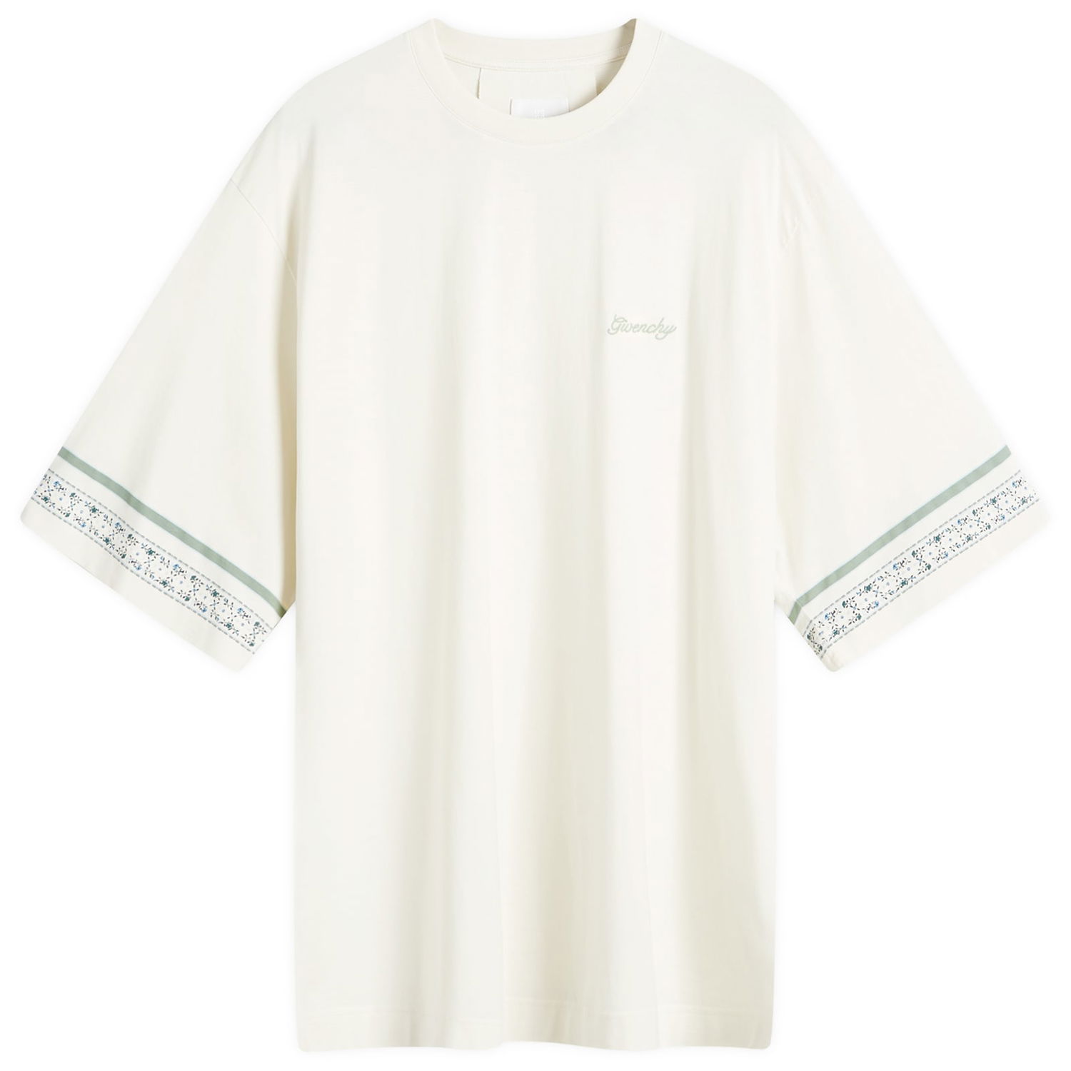 Тениска Givenchy Flower Sleeve T-Shirt Бяло | BM712H3YN5-105, 0