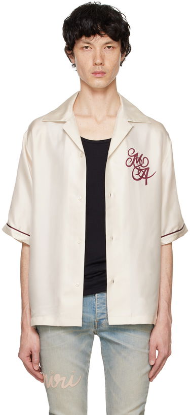 Риза AMIRI AMIRI MA Swirl Silk Shirt Бежово | AMSTCA1038, 0