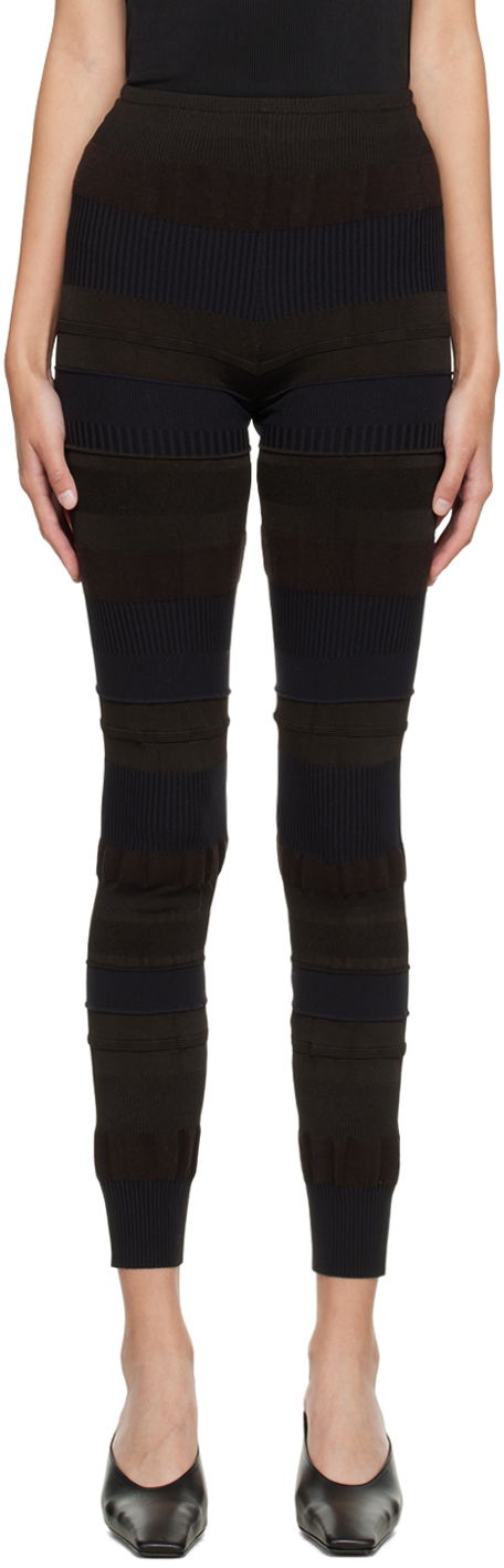Клинове Acne Studios Textured Rib Leggings Черно | AK0565-, 0