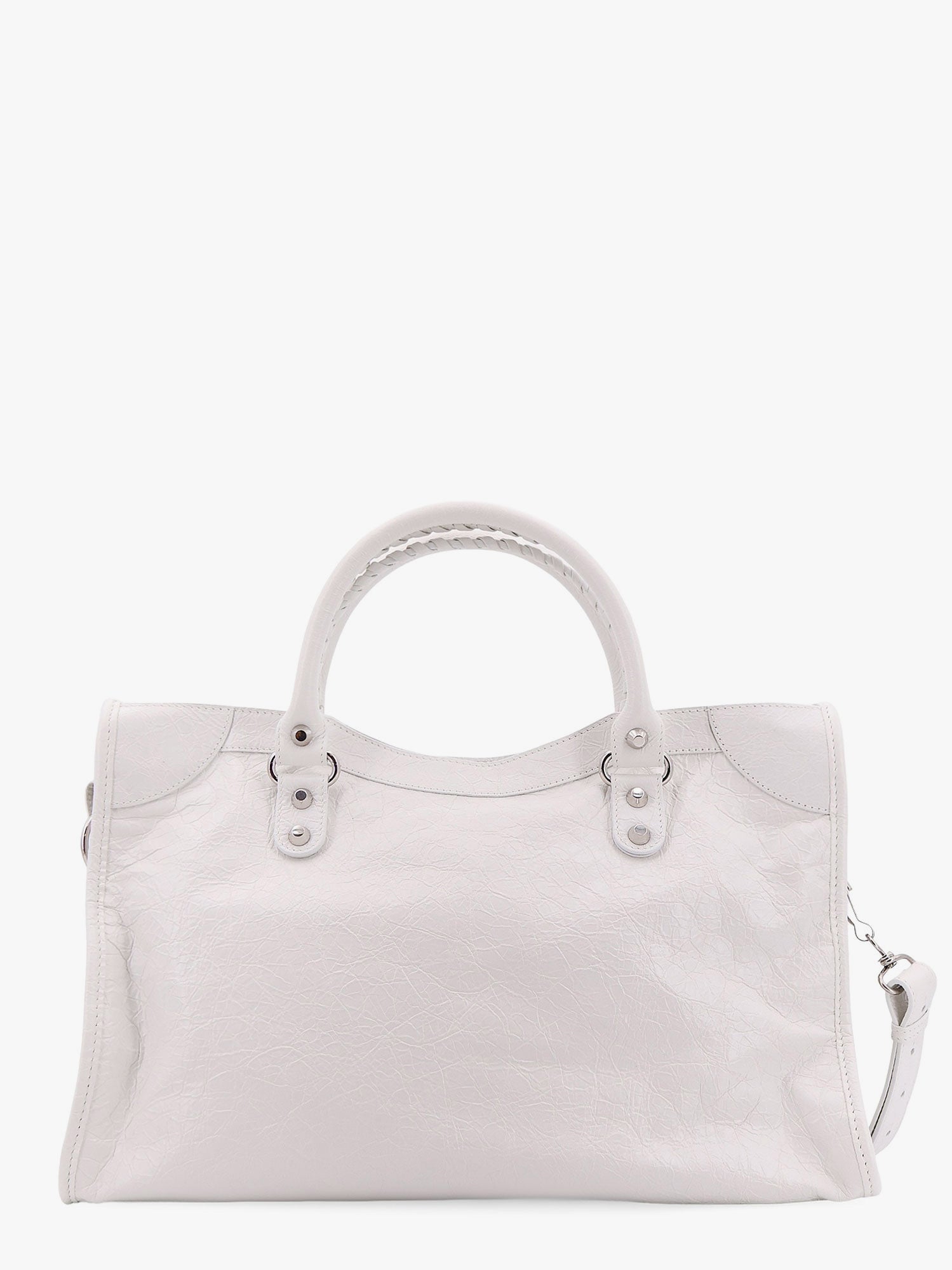 Дамска чанта Balenciaga White Leather City Media Bag Бяло | 8230582AA9S9104, 1