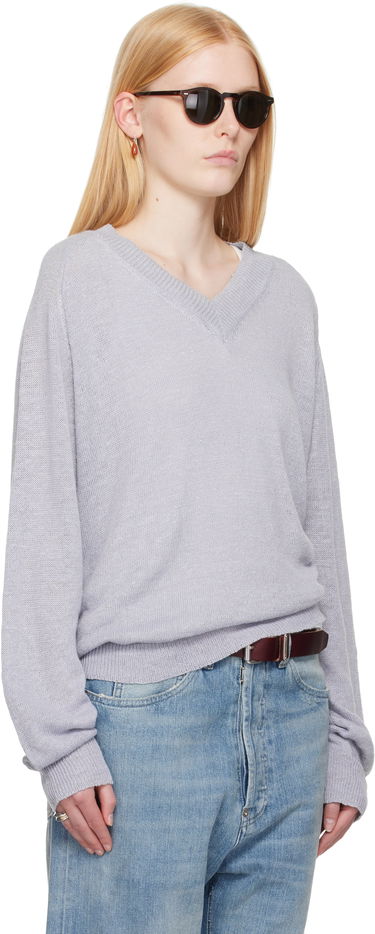 Пуловер OUR LEGACY Our Legacy Rue V-Neck Sweater Сиво | M2253RB, 4