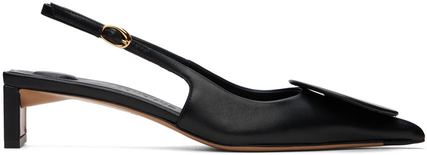 Кецове и обувки Jacquemus Black Les Classiques 'Les slingbacks Duelo basses' Heels Черно | 24E241FO076-3073, 0