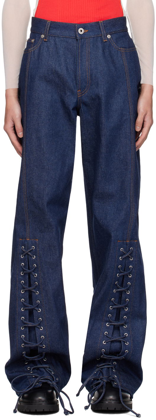 Jean Paul Gaultier Lacing Detail Jeans