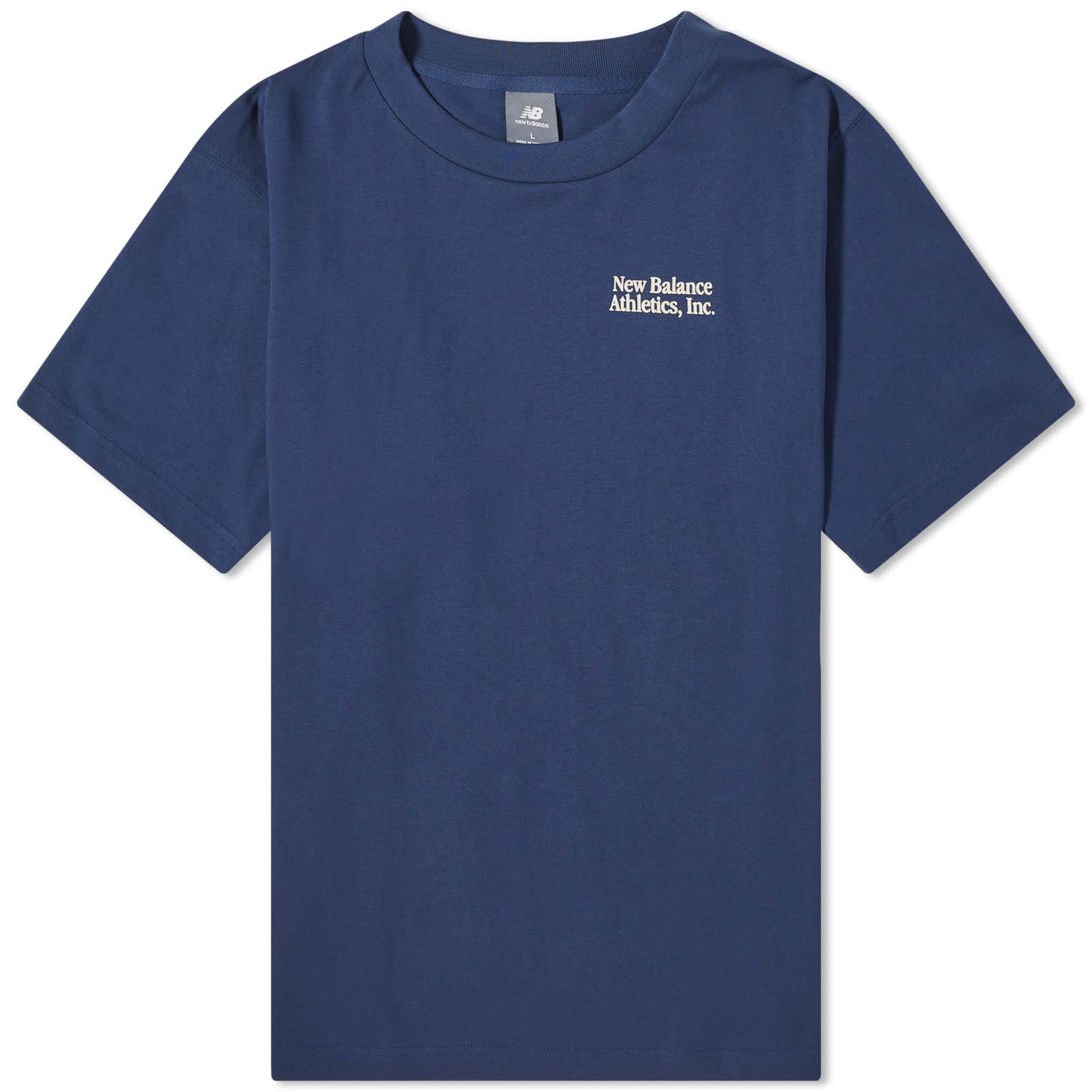 Тениска New Balance Men's NB Athletics Flocked Relaxed Tee Nb Navy Тъмно синьо | MT41588-NNY, 0