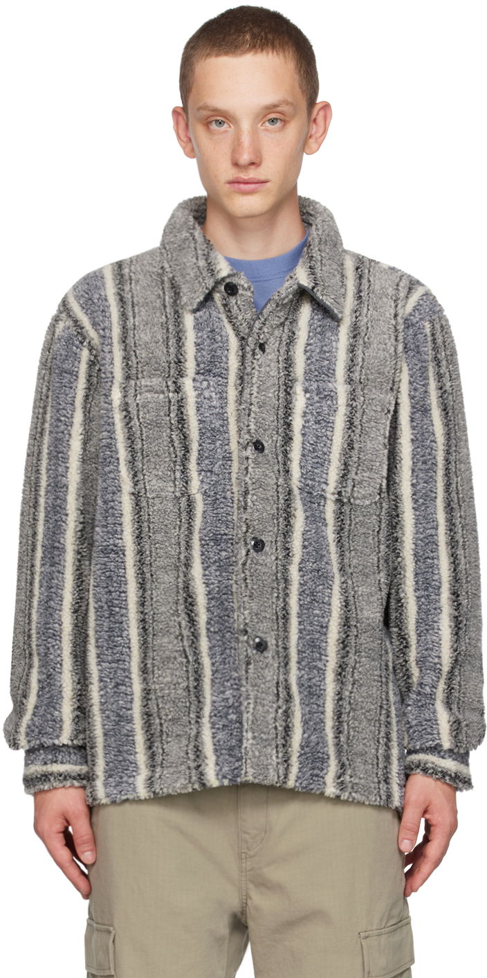 Риза Stüssy Stripe Сиво | 1110197, 0