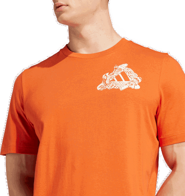 Тениска adidas Performance Football Kicks Graphic Tee Оранжево
 | JD8212, 3