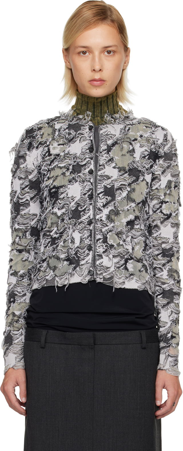 Shredded Knit M-Sibylla Cardigan