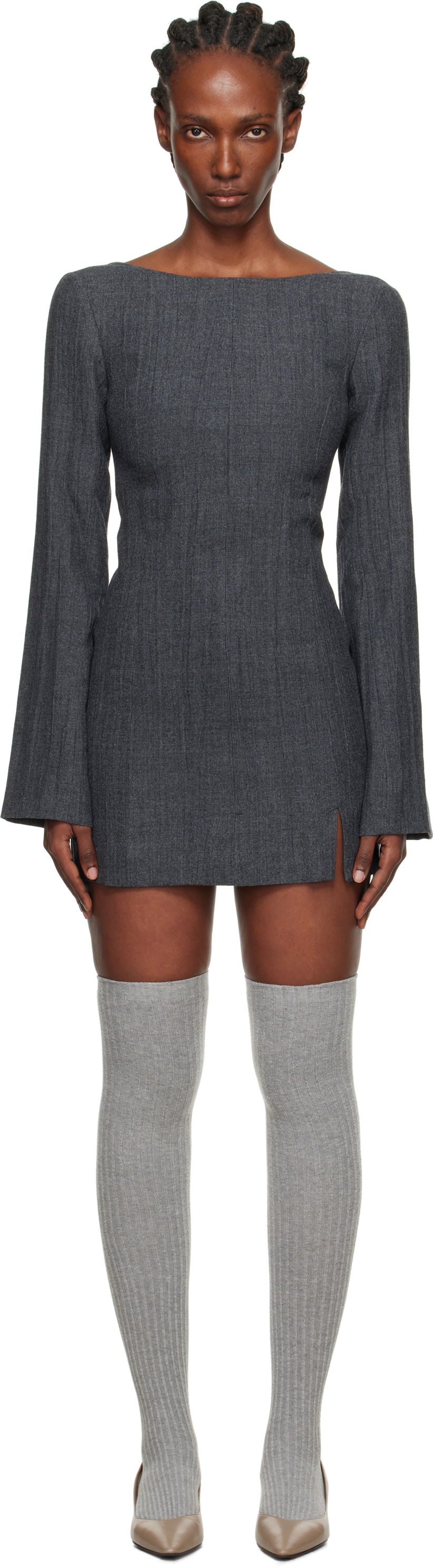 Pокля OUR LEGACY Our Legacy Firm Mini Dress Сиво | W4257FS