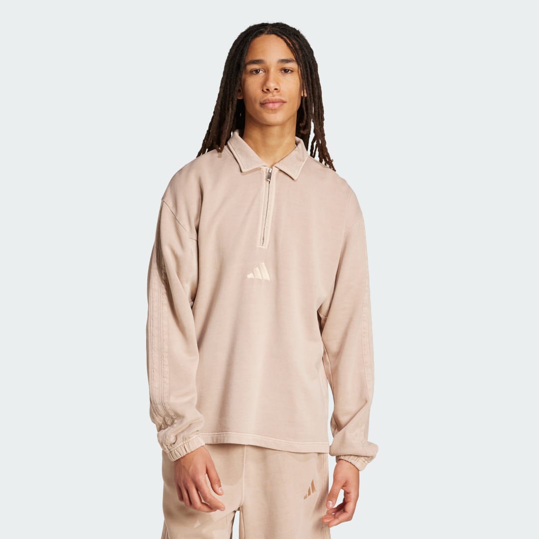 Суитчър adidas Performance ALL SZN French Terry Washed Half-Zip Sweatshirt Бежово | JY1724, 0