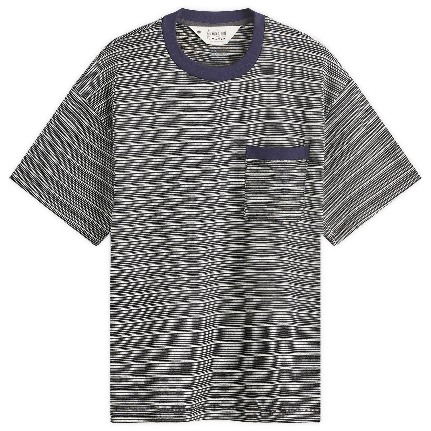 Тениска Brain Dead Zig Zag Stripe T-Shirt Сиво | F24T00003935-BLK, 0