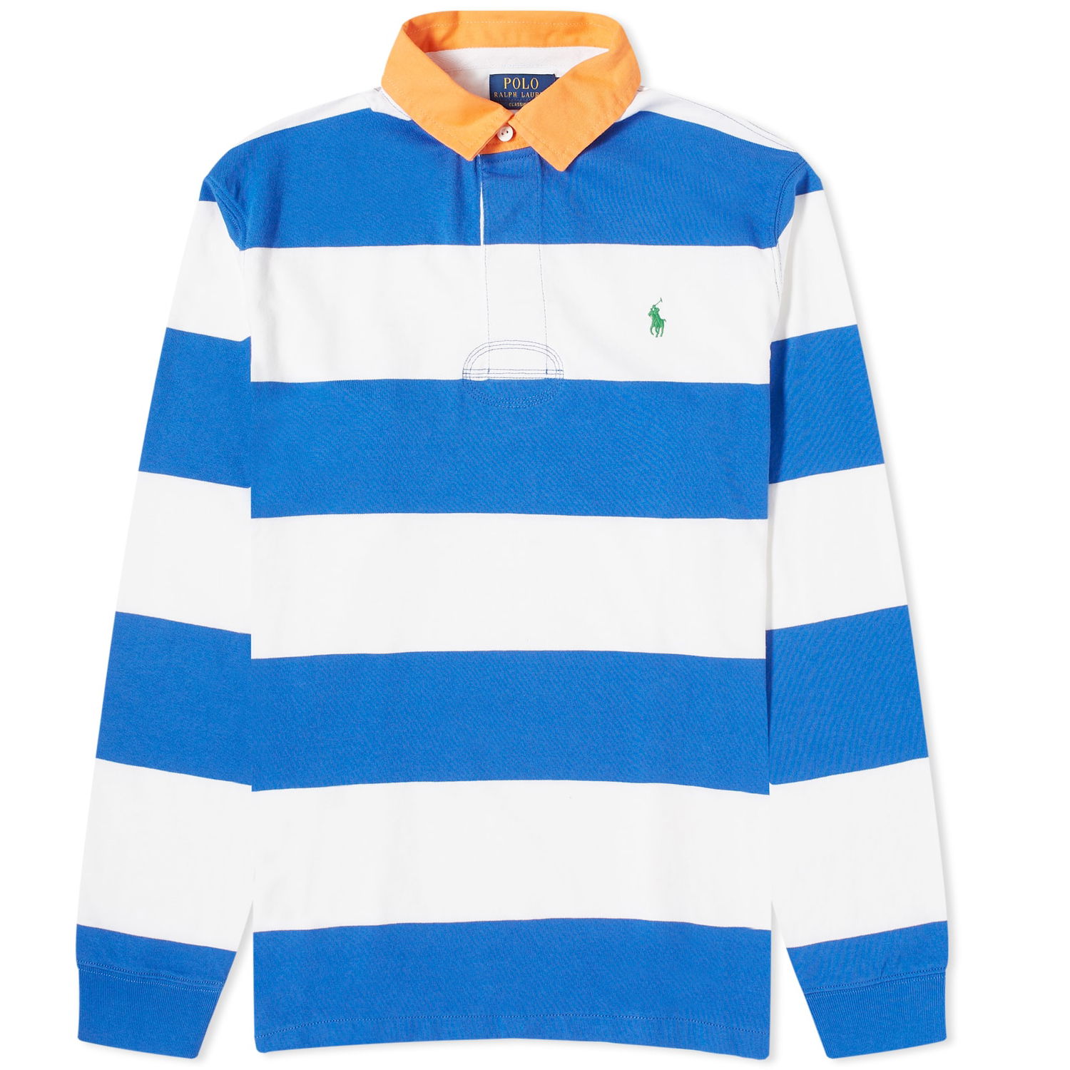 Поло тениска Polo by Ralph Lauren Block Stripe Rugby Polo Shirt Синьо | 710926275001, 0