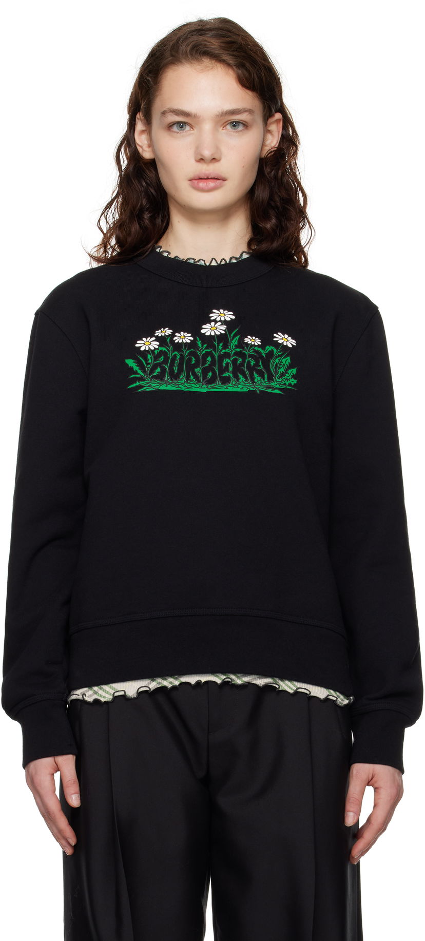 Суитчър Burberry Daisy Logo Black Sweatshirt Черно | 8104900