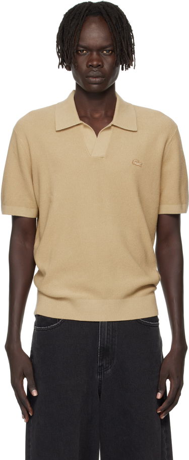 Поло тениска Lacoste Lacoste Open Collar Polo Бежово | AH5186_02S, 0