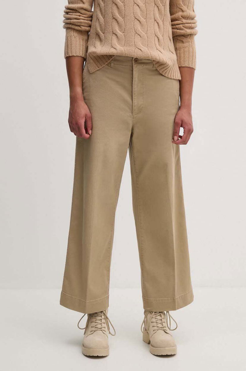 Панталони Polo by Ralph Lauren High Waist Trousers Бежово | 211939940