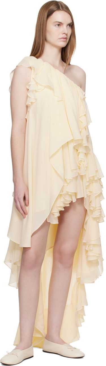 Pокля Collina Strada Collina Strada Violet Ruffled Asymmetric One-Shoulder High-Low Dress Жълто | XX4041, 3