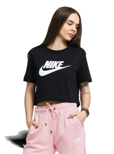 Тениска Nike NSW Essential Cropped Logo W Черно | BV6175-010