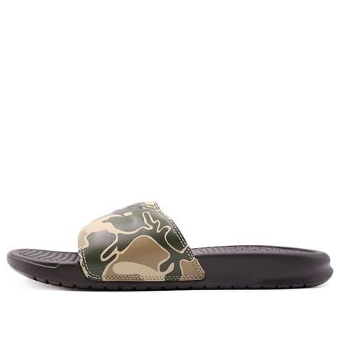 Кецове и обувки Nike Benassi JDI Print Slides Кафяво | 631261-202