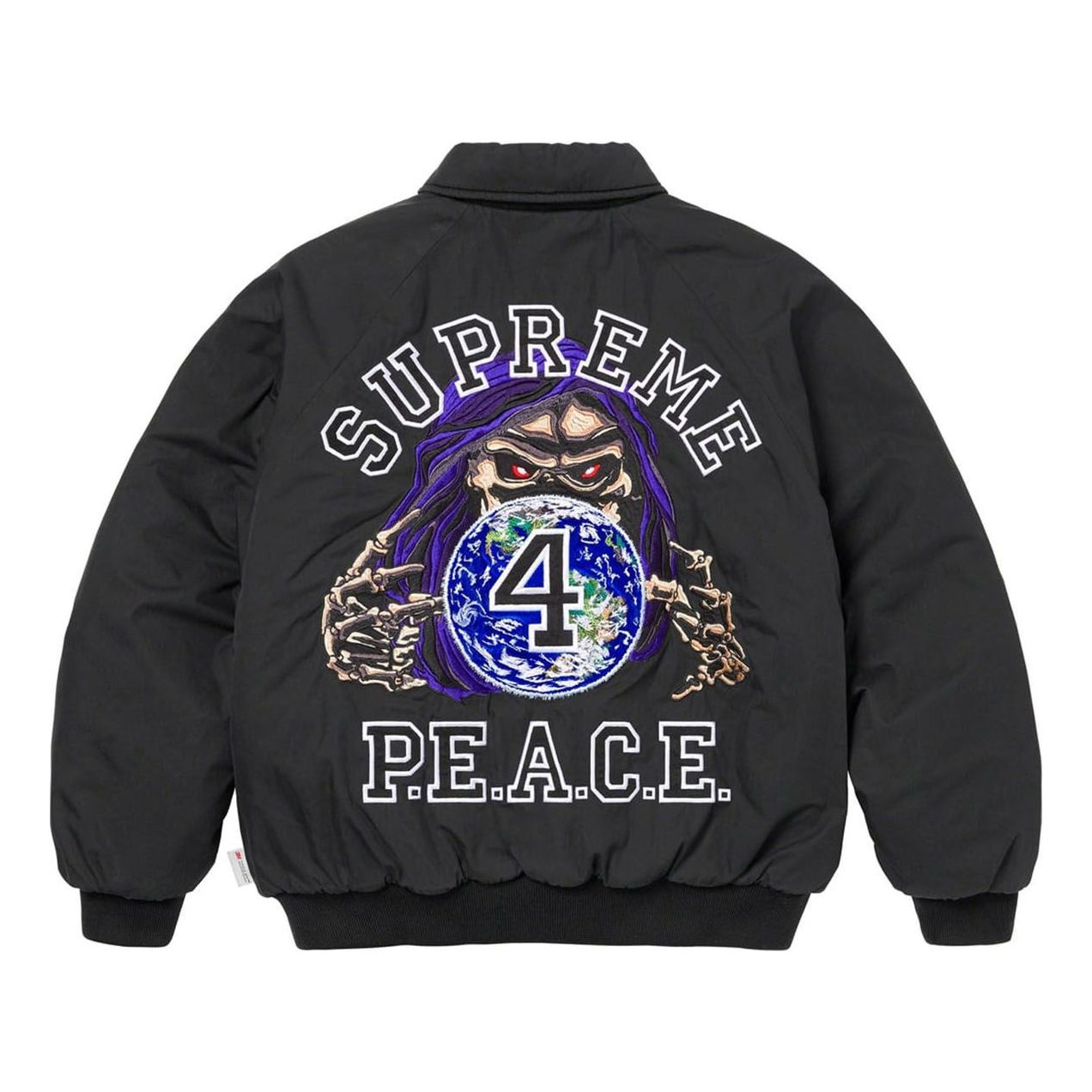 Яке бомбър Supreme Embroidered Work Jacket With Grim Reaper Черно | SUP-FW23-182, 0