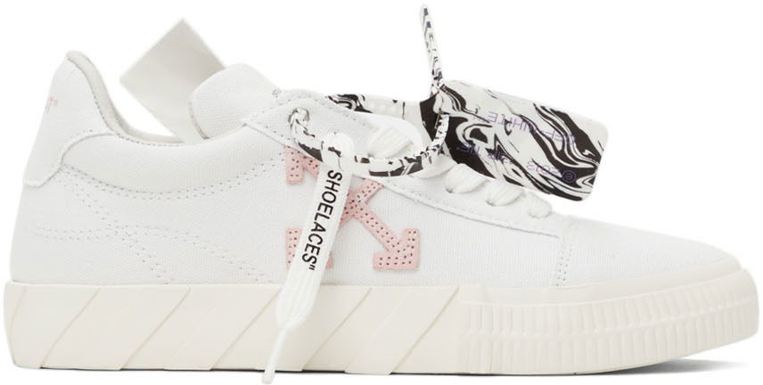 Кецове и обувки Off-White Off-White Vulc Eco Sneaker "White Pink" W Бяло | OWIA178F21FAB0020130, 0