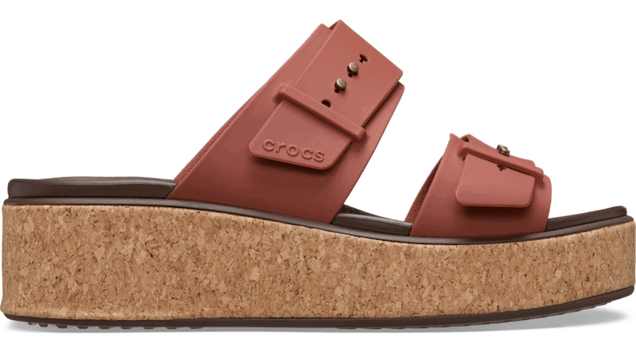 Кецове и обувки Crocs Brooklyn Cork Buckle Sandals Червено | 211252-862, 0