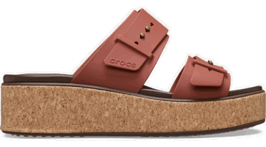 Кецове и обувки Crocs Brooklyn Cork Buckle Sandals Червено | 211252-862, 0