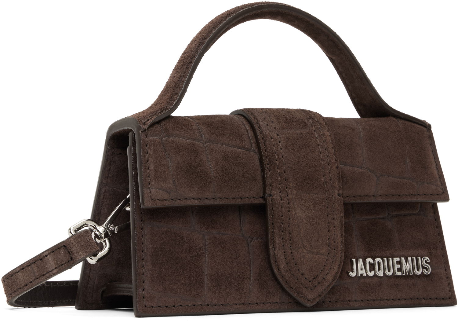Дамска чанта Jacquemus Jacquemus 'The Bambino' Suede Shoulder Bag Кафяво | 25E213BA006-3243, 1