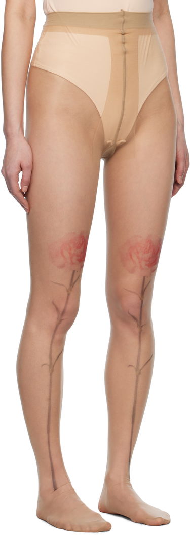 Чорапи Simone Rocha Simone Rocha Sheer Carnation Tights Бежово | SOCK57 0635, 1