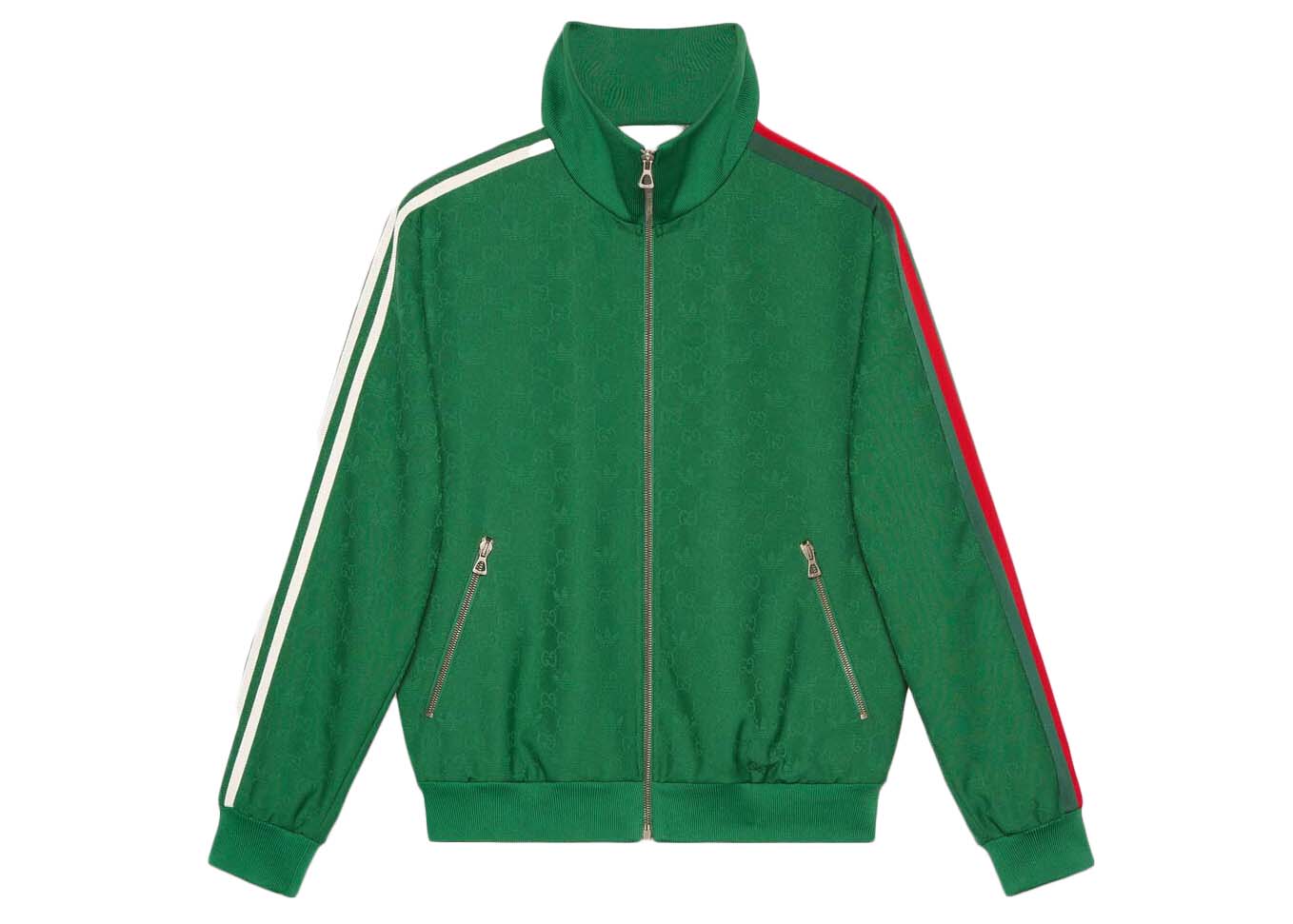 Яке Gucci adidas x GG Trefoil Jacquard Jacket Зелено | 705756 ZAI22 3229, 0