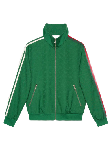Яке Gucci adidas x GG Trefoil Jacquard Jacket Зелено | 705756 ZAI22 3229