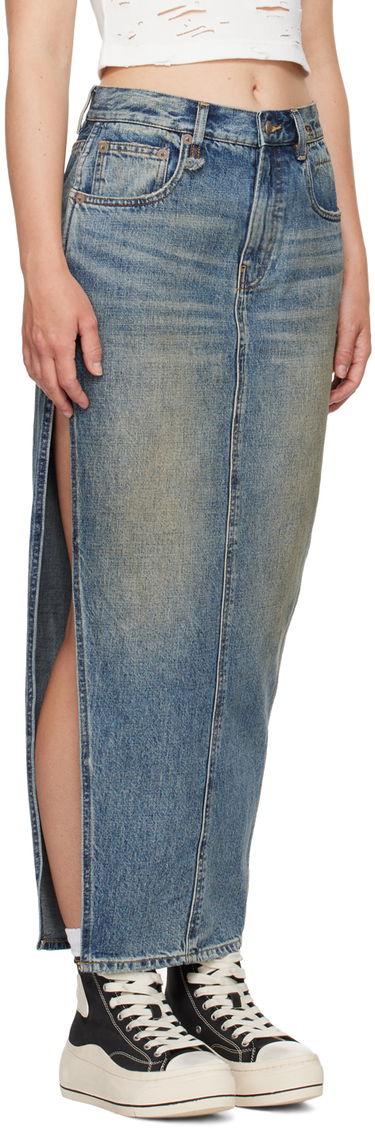 Пола R13 R13 Devon Side Slit Maxi Denim Skirt Синьо | R13WD102-D213A, 1
