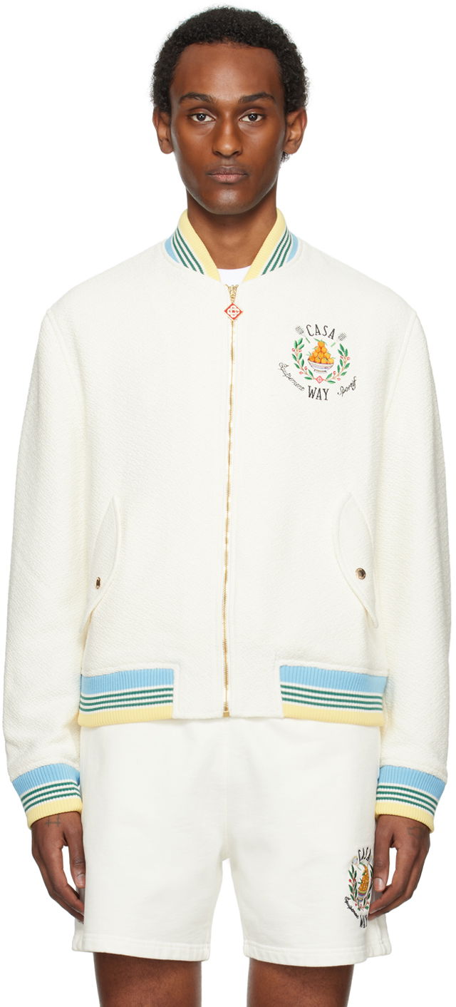 Яке бомбър Casablanca Bomber Jacket Бяло | MPS24-OT-102-01, 0