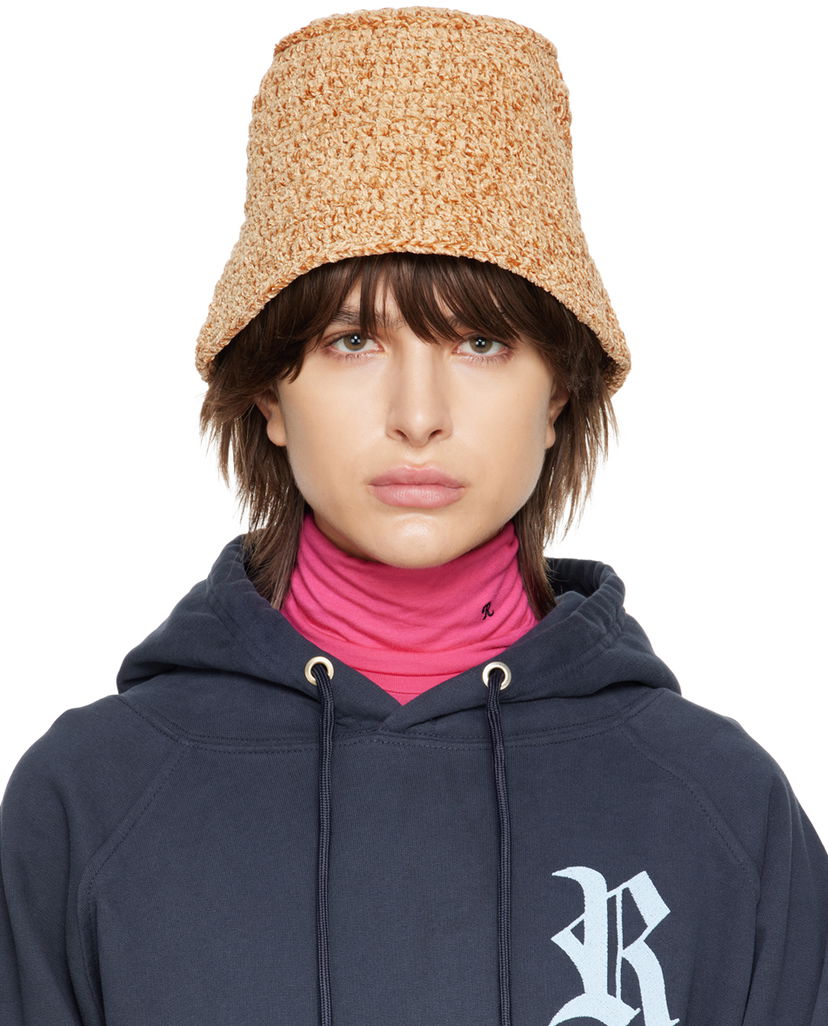 Шапка BY FAR Textured Knit Bucket Hat Бежово | 23CRROBTNCHEN