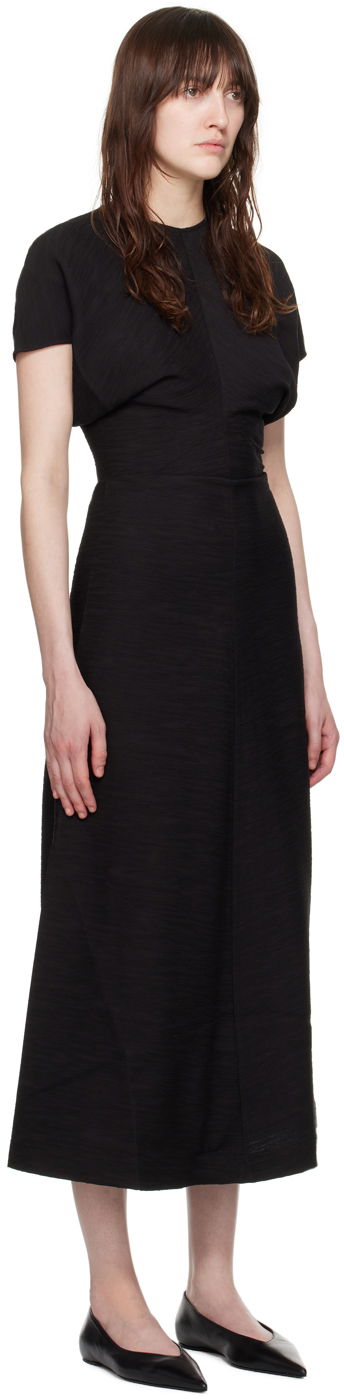 Pокля TOTEME TOTEME Slouch Waist Maxi Dress Черно | 243-WRD1103-FB0199, 1