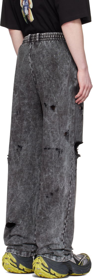 Спортни панталони We11done We11done Destroyed Jersey Sweatpants Сиво | WD-TA0-25-726-U-BK, 2
