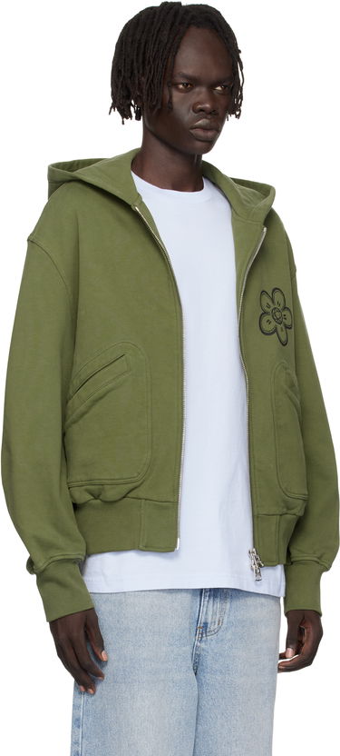 Суитчър KENZO Kenzo Paris Futura 2000 Edition Boxy Full-Zip Hoodie Зелено | FF65HO5514MT, 1