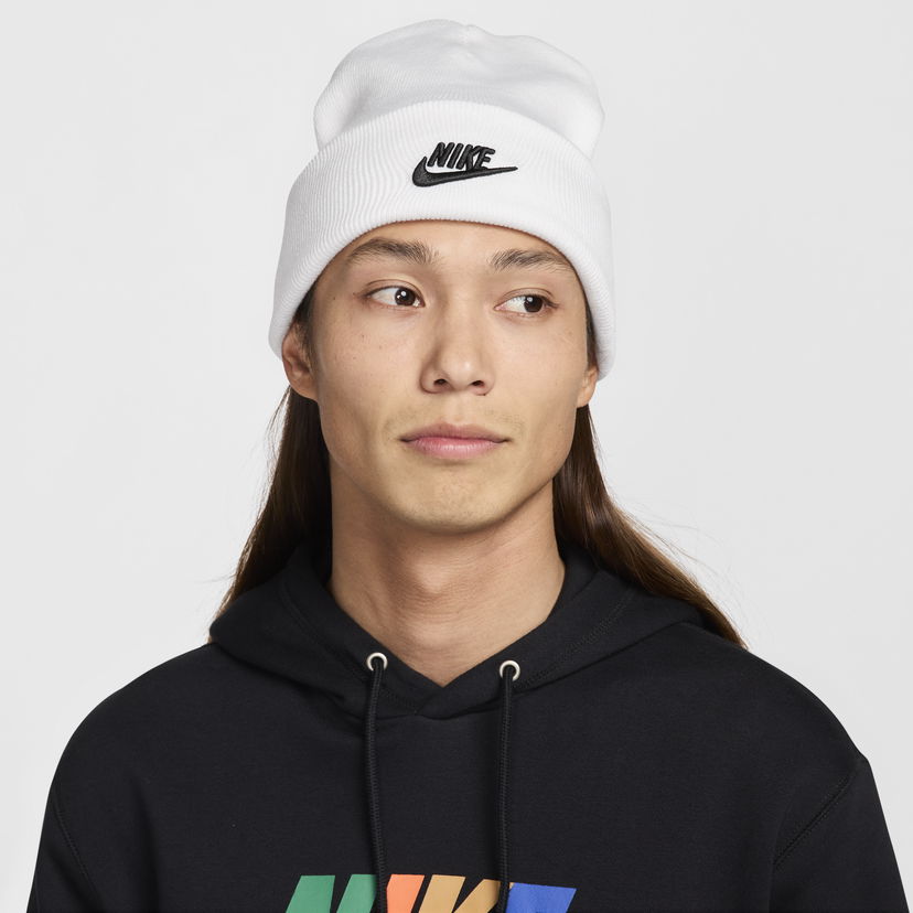 Шапка Nike Peak Futura Beanie Бяло | HF0186-100