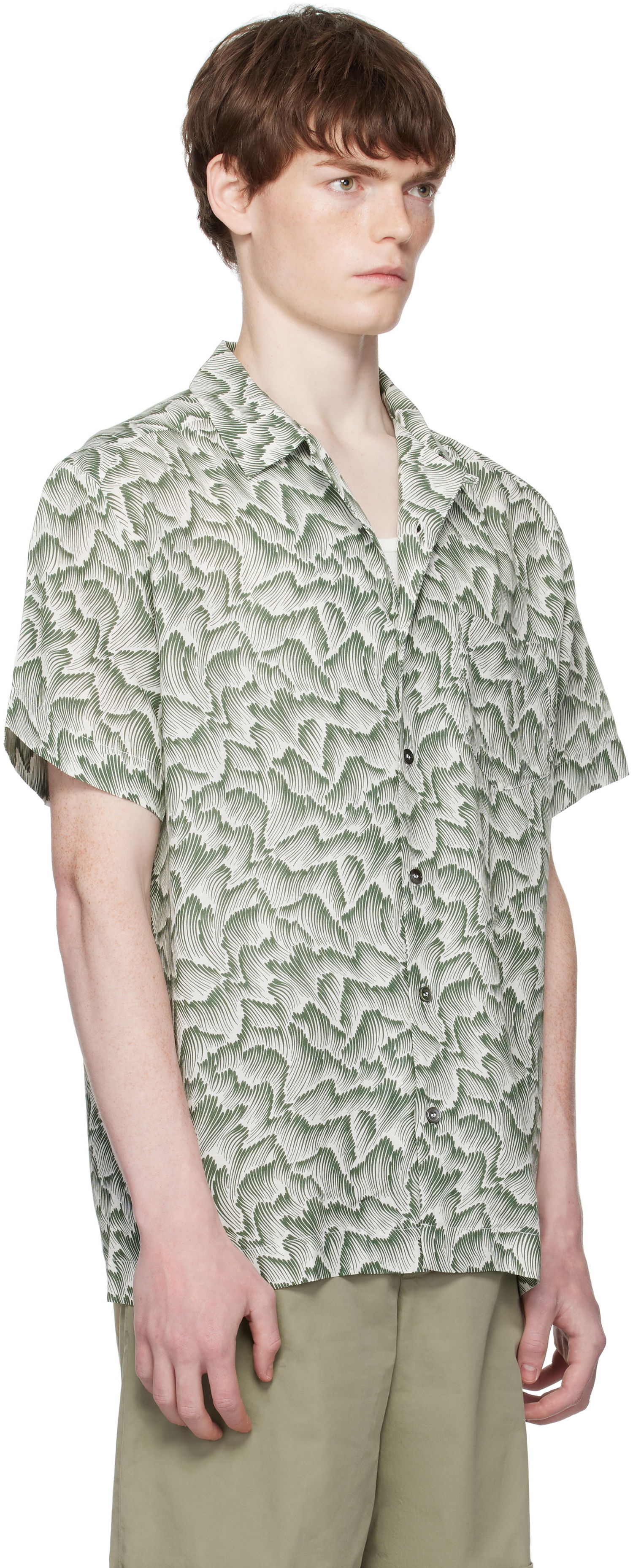 Риза A.P.C. A.P.C. Roy Print Camp Collar Shirt Зелено | VIALX-H12608, 1