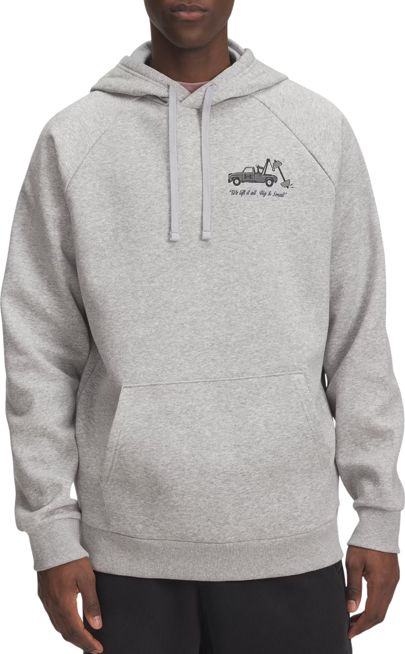 Суитчър Under Armour Rival Fleece Tow Truck Barbell Graphic Hoodie Сиво | 6003955-011