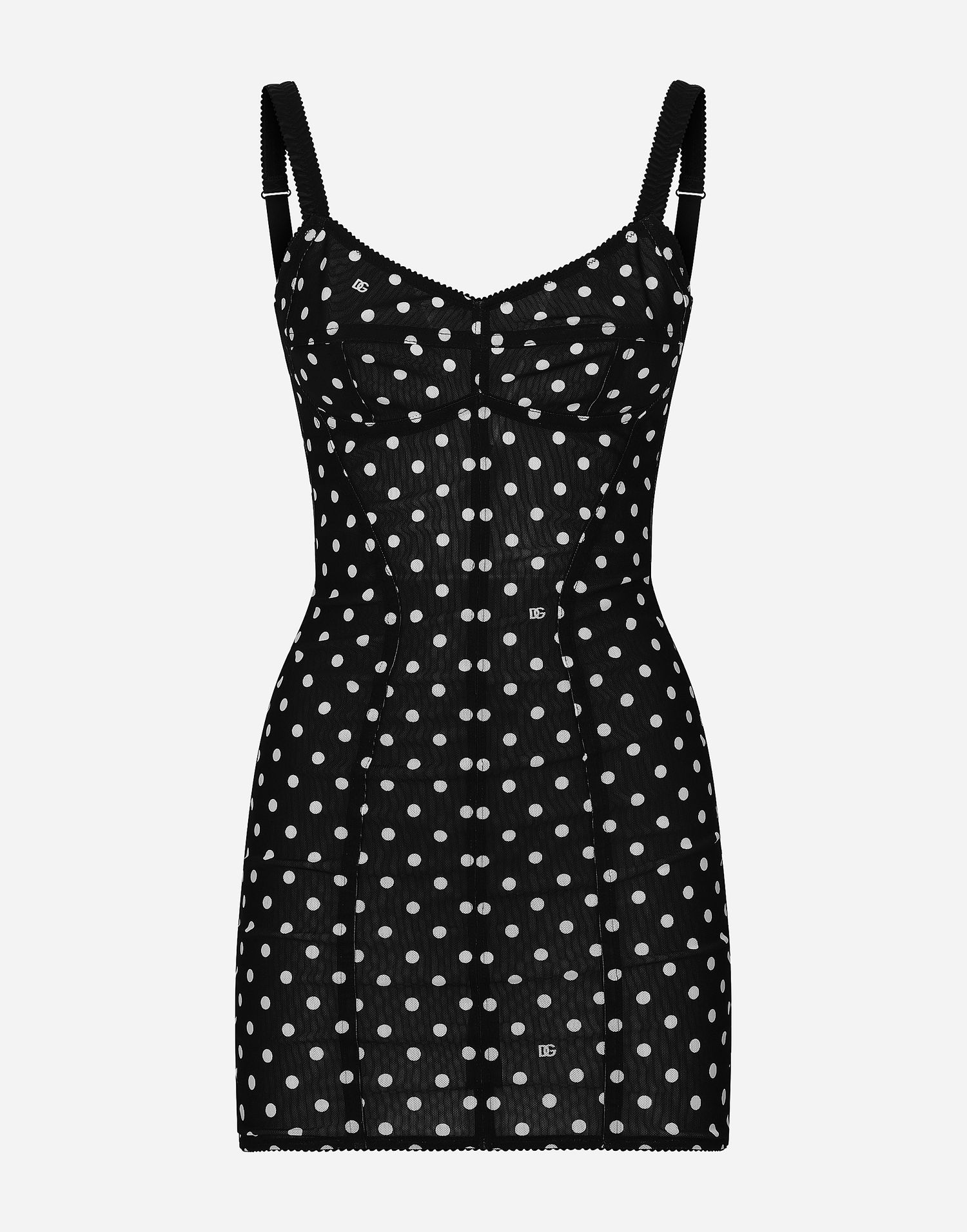 боди Dolce & Gabbana Polka-dot Marquisette Corset Minidress Черно | F6JJXTFSUBGHNZQW, 0