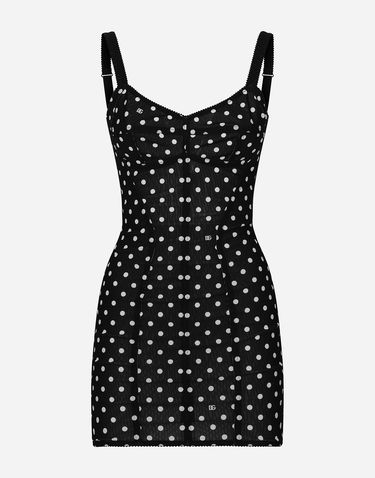 боди Dolce & Gabbana Polka-dot Marquisette Corset Minidress Черно | F6JJXTFSUBGHNZQW, 0