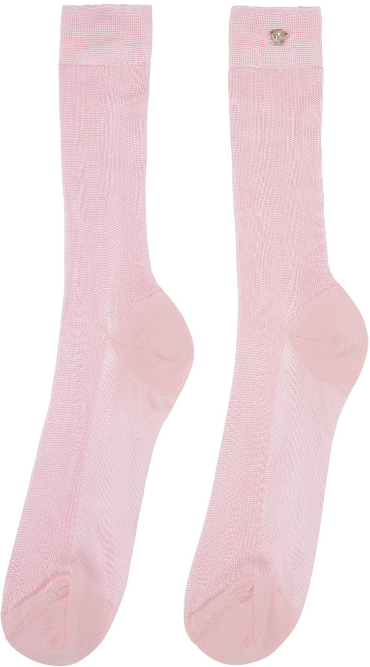 Чорапи Versace Ribbed Knit Socks Розово | 1008759_1A10210_1P880, 1