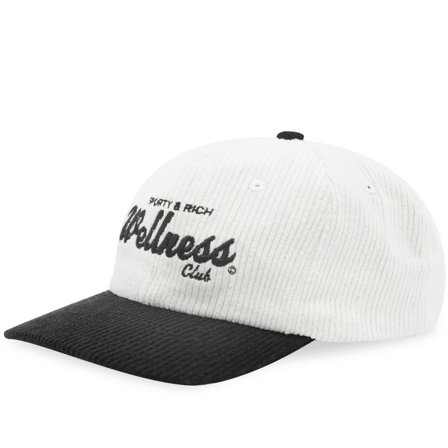 Шапка с козирка Sporty & Rich Wellness Club Corduroy Cap Бяло | AC833BK, 0