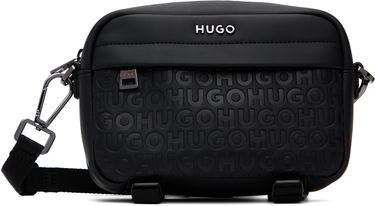 Чанта през рамо BOSS Embossed-Logo Crossbody Bag Черно | 50547406, 0